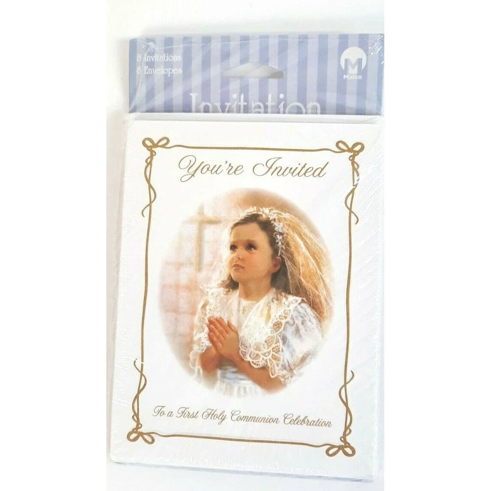 16 Malco First Holy‎ Communion Invitations Kathryn Andrews Fincher Girl 2 Packs